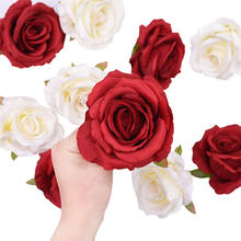 10pcs 10cm Silk Rose Artificial Flower Head DIY Wreath Scrapbook Accessories Wedding Party Home Fake Flower Decoration 2024 - buy cheap