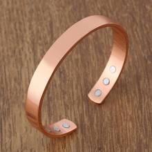 fashion lychee Magnetic Copper Bangle Bracelet Healing Bio Therapy Arthritis Pain Relief Cuff Bangle Women Men Jewelry 2024 - buy cheap