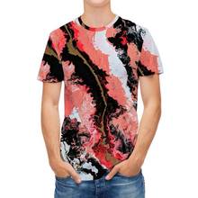 YOUTHUP 2020 летняя футболка мужская с 3D принтом с короткими рукавами Marbling повседневные топы Футболка модная мужская уличная одежда разных цветов 2024 - купить недорого