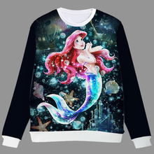 Disney Princess mermaid Fashion Anime Figures Cartoon Products Cosplay Accessories Customized Sweatshirt Casual Hoodie Unisex 2024 - buy cheap