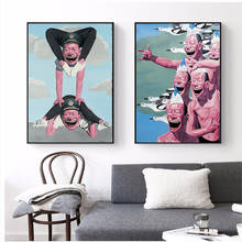 Figure Paintings Picture yue minjun Laughing Man Canvas Painting Art Posters And Prints Wall Art Pictures For Living Room Decor 2024 - buy cheap