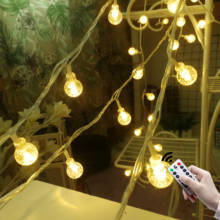 Cordão de luzes led para fadas, com controle remoto, à prova d'água, para decoração de natal 2024 - compre barato