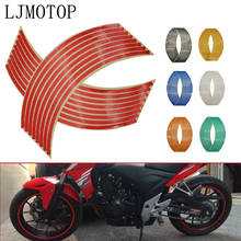 Motorcycle Wheel Sticker Motocross Reflective Decals Rim Tape Strip For Honda Hornet CB599 600  NC700S X VTX1300 CB919 CBR650F 2024 - buy cheap