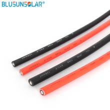 BULSUNSOLAR10m/rollo Cable Solar 1500V 4mm 2/ 6mm2(12/10AWG) PV Cabel cable rojo y negro XLPE chaqueta con aprobación TUV 2024 - compra barato