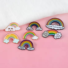 Creative Rainbow Bridge Brooch Bag Hat Shirt Collar Alloy Badges Broches for Men Women Badge Pins Brooches Jewelry Accessories 2024 - buy cheap