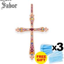 Pendant Royalty Cross & Rose Pure Gold Color For Women 2020 Bohemia silver color Gift Key Chains Jewelry thomas 2024 - buy cheap