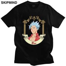 Camiseta de algodón de Seven Deadly Sins para hombre, camiseta impresionante Nanatsu No Taizai de Manga corta, camiseta de Anime japonés, ropa 2024 - compra barato