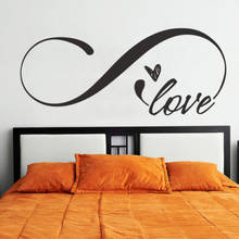 Amor infinito pared pegatina símbolo dormitorio cita vinilo calcomanías habitación extraíble arte decoración papel tapiz A205 2024 - compra barato