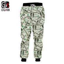 OGKB Jogging Pants Men's Fashion Long 3D Pants Money Print Sweatpants Streetwear Oversized Clothing Autumn Pants Fast Shipment. 2024 - buy cheap