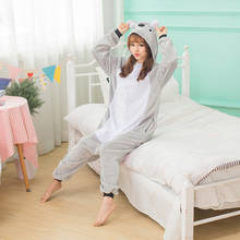 Kigurumi Pajama Koala Adult Animal Cartoon Hooded Onesie Women Men Couple 2019 Winter Pajamas Suit Sleepwear Flannel Pijamas 2024 - buy cheap