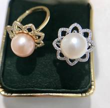 Forma de flor de plata esterlina 925, accesorios de anillo ajustables, piezas de montaje para corales de perlas, cristal de Jade, 5 unids/lote 2024 - compra barato