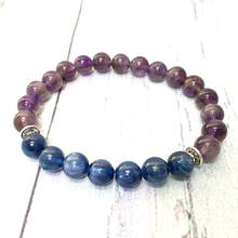 MG0603 AAA Grade Kyanite Bracelet High Quality Purple Crystal A methyst Beaded Bracelet  Natural Gem stone Handmade Bracelet 2024 - buy cheap