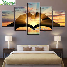 Pintura com diamante bricolagem mosaico completo diamante bordado com strass de imagem 5 peças formato de coração pinturas de sol sol sol ml1105 2024 - compre barato