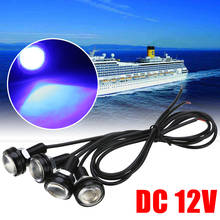 For Marine Boat Lights 4pcs 12V 3W Blue LED Boat Light Waterproof Outrigger Spreader Transom Underwater Fish Signal Lamp 2024 - buy cheap