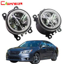 Cawanerl Car 4000LM LED Fog Light + Angel Eye Daytime Running Light DRL H11 12V For Subaru Legacy 2013 2014 2015 2016 2017 2018 2024 - buy cheap