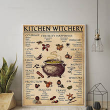 Kitchen Witchery Funny Posters and Prints Decoration Wall Pictures Witches Magic Knowledge Art Painting Gifts Home Decoration 2024 - buy cheap