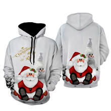 2021 New Autumn And Winter Christmas Sweater 3D Print Oversized Hooded Sweater Unisex Man Woman Funny Ugly Christmas Sweater 2024 - buy cheap