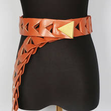 Triangle Hollow Out PU Waist Belt Supe Long 135CM Plus Size PU Leather Waistband 2020 Designer Female Autumn Corset Cinch Belt 2024 - buy cheap