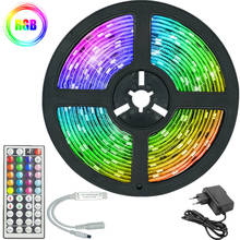 Fita de lâmpada led ir 2835 rgb, sem água, fonte de alimentação 12v, 10m, ft, feriado, natal, ano novo