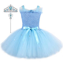 Платье принцессы Эльзы для маленьких девочек; Праздничная одежда для дня рождения; Нарядный Детский Костюм Королевы Эльзы для костюмированной вечеринки на Рождество и Хэллоуин 2024 - купить недорого