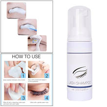 60ml Eyelash Extensions Shampoo Eyelash Extension Glue Eye Lash Cleaning Foam Pump Design No Stimulation Makeup Clean 2024 - buy cheap