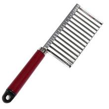 Cuchilla de acero inoxidable para cortar patatas fritas, cortador de arrugas y verduras, cuchillo ondulado 2024 - compra barato