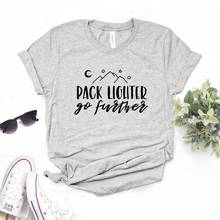 Camiseta de algodão feminina, camiseta engraçada para caminhadas ao ar livre, engraçada, feminina, top, hipster, 6 cores 2024 - compre barato