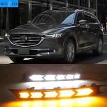 LED Daytime Running Lights For Mazda CX-5 CX5 CX8 CX-8 2017 2018 drl fog lamp 12V ABS DRL Driving lights with turn signals 2024 - buy cheap