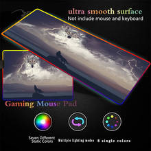 Animal Wolf   Landscape Mouse RGB HD Print Computer Gamer Locking Edge Mousepad XXL Keyboard PC Mice Mats Pad for Csgo 2024 - buy cheap