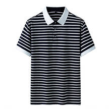 2022 Summer Striped Polo Shirt Men  Cotton Casual Slim Fit Short Sleeve Polo Shirts Big Size M-4XL Business Golf Shirt Male 2024 - buy cheap