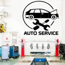 Beauty Auto Service Wall Sticker Vinyl Art Decor For Auto Repair Shop Decoration Vinyl Murals Decals wallstickers 2024 - buy cheap