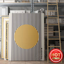 Bauhaus, poster artístico circular amarelo de linha preta, arte geométrica abstrata moderna, impressões de arte de parede vintage, mural de decoração de casa da sala de estar 2024 - compre barato
