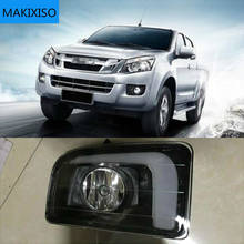 1 set For ISUZU D-MAX DMAX 2014 2015 LED DRL Daytime Running Lights 12V ABS Fog Lamp Cover with turn signal 2024 - buy cheap