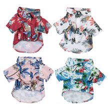 Camisas estampadas de verão para cachorro, roupas de praia, colete, roupa para animais de estimação, camiseta floral havaiana para cães pequenos e médios 2024 - compre barato