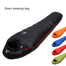 Very warm White goose down filled Adult Mummy style Sleeping bag Fit for Winter Thermal 4 kinds of thickness Camping Travel 2024 - buy cheap