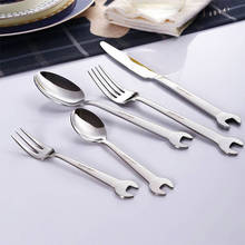 Stainless Steel Wrench Shape Fork Spoon Knife Dinner Tableware Fruit Dessert Forks Tea Coffee Spoon Steak Knife Home Decoration 2024 - buy cheap