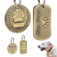 Accesorios de etiqueta de identificación para Collar de perro personalizados, identificación de mascotas, número de teléfono, etiquetas antipérdida, suministros de etiqueta de perro para cachorro, aleación de Zinc 2024 - compra barato