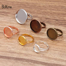 BoYuTe-anillos en blanco de cabujón, anillo de Base ajustable, accesorios de joyería, 10MM, 12MM, 14MM, 16MM, 18MM, 20MM, lote de 40 unidades 2024 - compra barato