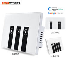 WIFI Smart Light Switch 1/2/3/4 Gang US Touch Glass Wall Panel Waterproof Remote Voice Control Work with Alexa Echo Google Home 2024 - buy cheap