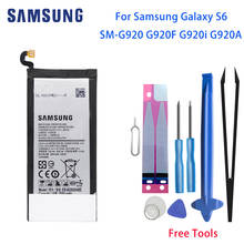 SAMSUNG S6 аккумулятор телефона EB-BG920ABE для Samsung Galaxy S6 G9200 G9208 G9209 G920 G920A G920F G920I бесплатные инструменты оригинальный аккумулятор 2024 - купить недорого