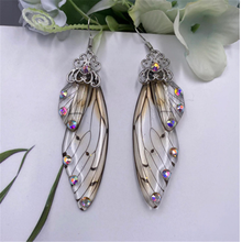 Pendientes largos con alas de mariposa de Hada, joyería de Cristal AB con insectos para ella, Holo Stato, pendiente de ala de Ángel degradado # H3P9 2024 - compra barato