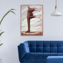 Pinturas abstratas em tela de girafa, arte de parede, impressão de animais, poster da sala, pinturas decorativas na parede, decoração de casa, sem moldura 2024 - compre barato
