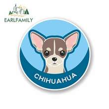 EARLFAMILY 13cm x 12.9cm for Chihuahua Cartoon Dog Anime Comic Car Stickers Vinyl Helmet RV VAN 3D JDM Car Accessories Graphics 2024 - buy cheap
