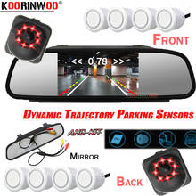 Koorinwoo AHD Dynamic Trajectory LCD Monitor Mirror Car Parktronic Video Parking Sensor Alert Front And Back Up rear view camera 2024 - buy cheap