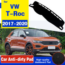 Capa antiderrapante para painel de carro, tapete para volkswagen vw t-rock 2017 2018 2019 e 2020, acessório para painel de painel 2024 - compre barato