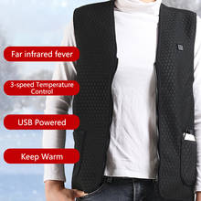 Heating Vest Heated Vest Smart 3 Speed Adjustable Temperature 5 Heating Zones Electric Warmer Waistcoat Warmer Winter Vests 2024 - buy cheap