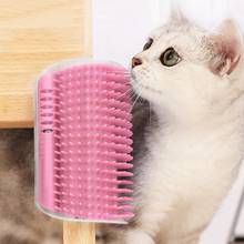 Gatos escova de canto gato massagem auto groomer pente escova de gato esfrega o rosto com um pente tickling gato produto 2024 - compre barato