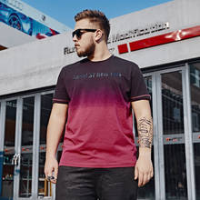 Plus Size Summer Men Casual T-shirt Fashion Gradi Short Sleeve Top and Tees Big 5XL 6XL 7XL 140kg Male Large Size Brand Clothing 2024 - buy cheap