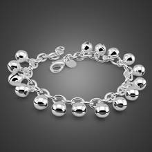 Fashion woman 100% 925 sterling silver bracelet Solid silver girl bell bracelets Lovely bracelet ball girl Charming lady jewelry 2024 - buy cheap