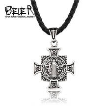 Men's Christian Stainless Steel bible Jesus Exorcist Cross Pendant Chain Necklace Jewelry BP8-142 2024 - buy cheap